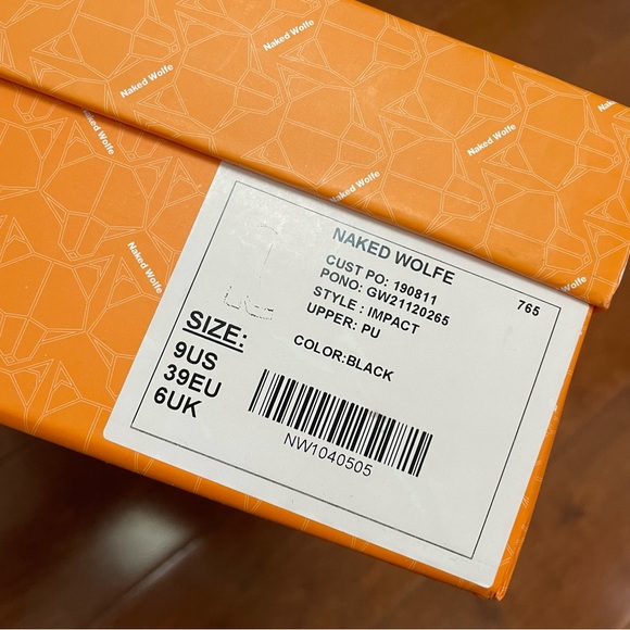 naked wolfe impact pu mid calf black stretch boots nwt - Picture 6 of 13